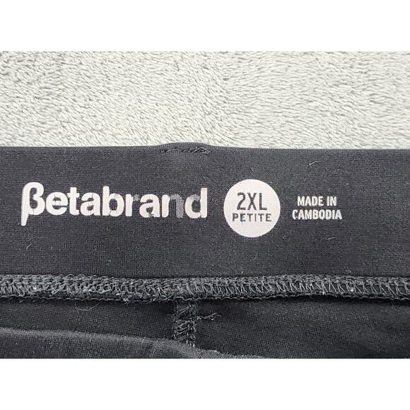 Betabrand Classic Dress Pant Yoga Straight Leg Size 2XL Petite Black Stretch - Picture 4 of 10